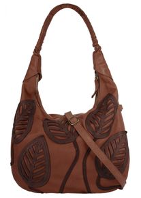 Samantha Look Damen Shopper, braun, Leder, unifarben, Taschen, echt Leder, Made in Italy