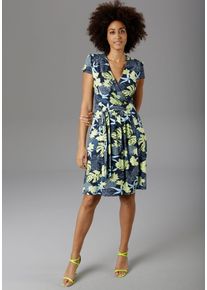Damen Sommerkleid, bunt, feminin, Gr. 34, Aniston SELECTED, bedruckt, Jersey, Obermaterial: 95% Viskose, 5% Elasthan, Kleider, in modischen Farben
