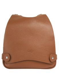 CLUTY Cityrucksack, braun, Rindsleder, Leder, casual, Rucksäcke, echt Leder, Made in Italy