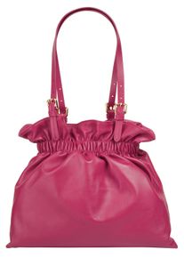 Samantha Look Damen Shopper, pink, Leder, unifarben, Taschen, echt Leder, Made in Italy