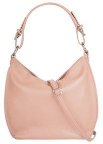 Samantha Look Damen Shopper, rosa, Leder, unifarben, leicht glänzend, Taschen, echt Leder, Made in Italy