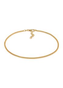 Elli Damen Fußkette "Panzer Kette Basic Zeitlos 925 Silber", 22cm, Silber 925 (Sterlingsilber), gold, Silber 925 (Sterlingsilber), Fußkettchen