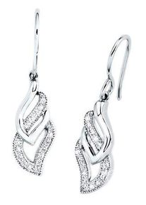 Amor Damen Paar Ohrhaken "9963713", Silber 925 (Sterlingsilber), silber, Silber 925 (Sterlingsilber), Ohrringe, mit Zirkonia (synth.)