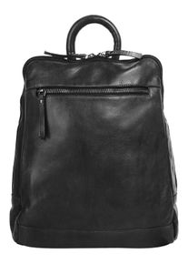 XZONE X-ZONE Tagesrucksack, schwarz, Rindsleder, Leder, unifarben, casual, Rucksäcke, echt Leder