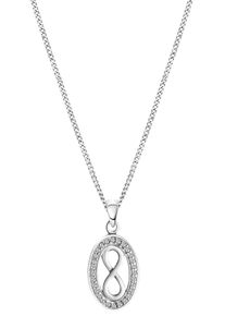 Firetti Damen Kette mit Anhänger "Schmuck Geschenk Silber 925 Halsschmuck Halskette Panzerkette", Silber 925 (Sterlingsilber), L: 45cm B: 1,1mm,