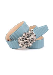 Anthoni Crown Damen Ledergürtel, blau, casual, Gr. 110, Rindsleder, Gürtel