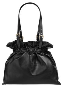 Samantha Look Damen Shopper, schwarz, Leder, unifarben, Taschen, echt Leder, Made in Italy