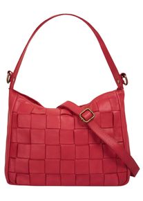 Samantha Look Damen Umhängetasche, rot, Leder, Taschen, echt Leder, Made in Italy