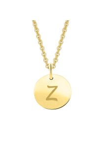 ONE ELEMENT Damen Ketten-Anhänger "Buchstabe Z Buchstaben Anhänger aus 333 Gelbgold Ø 11,0 mm", Z, Gelbgold 333-Gold, gold, Gelbgold 333, Gold,