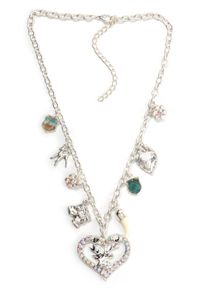 Allgäu Rebell ALLGÄU REBELL Damen Kette mit Anhänger "Hedda", silber, Basic, Metall, Halsketten, mit schimmernden Glassteinen