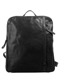 SPIKES & SPARROW Cityrucksack, SPIKES & SPARROW, schwarz, Rindsleder, Leder, unifarben, casual, Rucksäcke, echt Leder