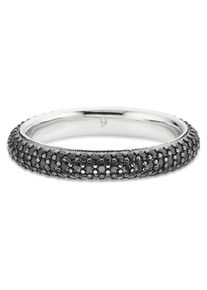 Bruno Banani Damen Fingerring "Schmuck Geschenk Silber 925 Damenring black-white", 59, Silber 925 (Sterlingsilber), 3,6mm, silber, Silber 925