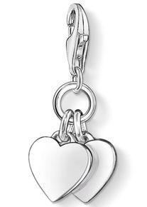 Thomas Sabo Damen Charm-Einhänger "Zwei Herzen, 0836-001-12", silber, Silber 925 (Sterlingsilber), Charms