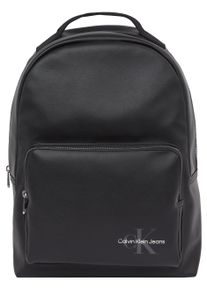 Cityrucksack "MONOGRAM SOFT CAMPUS BP ANGLED40", Calvin Klein Jeans, schwarz, Polyurethane, Rucksäcke