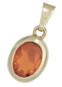 Jobo Damen Ketten-Anhänger "Anhänger oval", Gelbgold 585, gelb, Gelbgold 585, Schmuckanhänger, 585 Gold mit Feueropal