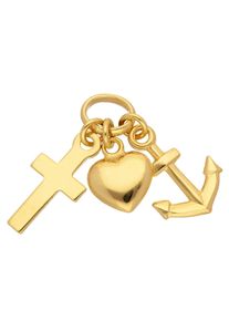 Adelia´s ADELIA ́S Damen Ketten-Anhänger "333 Gold Anhänger Glaube-Liebe-Hoffnung", Kinder, Gelbgold 333, gold, Gelbgold 333, Schmuckanhänger, Goldschmuck für