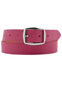 AnnaMatoni Damen Ledergürtel, pink, modisch,klassisch,elegant, Gr. 95, unifarben, genarbt, Leder, Gürtel, aus weichem Nappaleder