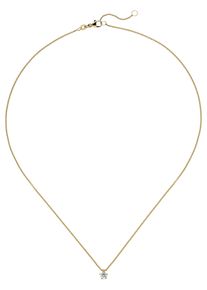 Jobo Damen Kette mit Anhänger "Solitär", Gelbgold 585-Diamanten, L: 45cm, gelb, Gelbgold 585, Diamanten, Halsketten, 585 Gold mit 1 Diamant Brillant