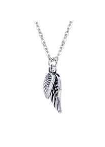 Damen Kette mit Anhänger "Flügel", silber, Basic, Collezione Alessandro, Metall, Halsketten, detailgenaue Anhänger in Flügelform