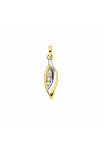 Adelia´s ADELIA ́S Damen Ketten-Anhänger "333 Gold Anhänger mit Zirkonia", mit Zirkonia, Weißgold 333, gold, Weißgold 333, Schmuckanhänger, mit Zirkonia