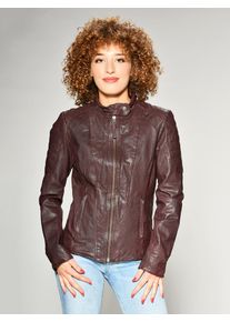 Mustang Damen Lederjacke "Gil", lila, Gr. XS, 100% Leder / Futter: 100% Baumwolle / Ärmelfutter: 100% Polyester, Jacken