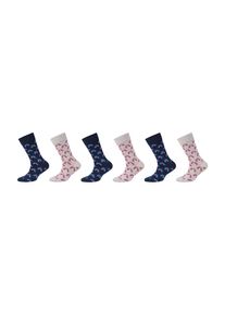 Camano Kinder Socken "Socken 6er Pack", Gr. 27, bunt, 56% Baumwolle 43% Polyamid 1% Elasthan, gemustert, Socken