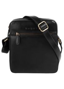 Bugatti Damen Umhängetasche "REMO", schwarz, Leder, unifarben, leicht glänzend, Taschen, echt Leder