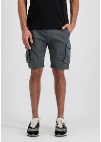 Herren Sweatshorts "Alpha Industries Men - Shorts Cotton Twill Jogger Short", grau, Gr. XL, Alpha Industries, Obermaterial: 98% Baumwolle, 2%