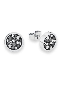s.Oliver Damen Paar Ohrstecker "9239467", Edelstahl, grau, Edelstahl, Ohrringe, mit Kristallstein