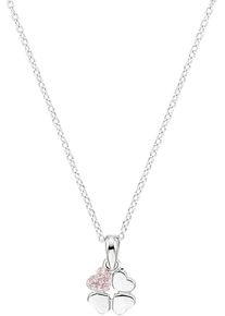 s.Oliver JUNIOR Mädchen Kette mit Anhänger "Kleeblatt, 2037847", Silber 925 (Sterlingsilber), L: 40cm, bunt, Silber 925 (Sterlingsilber), Halsketten,