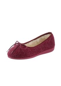 CLASSIC Damen Hausschuh, Gr. 36, rot, Textil, Schuhe