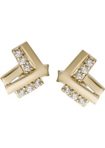 Firetti Damen Paar Ohrstecker "Schmuck Geschenk Silber 925 Ohrschmuck Ohrringe Spitze", Silber 925 (Sterlingsilber), gold, Silber 925