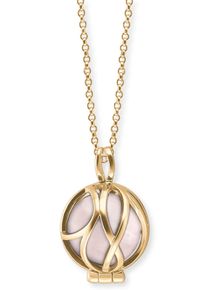 Engelsrufer Damen Kette mit Anhänger "Powerful Stone Paradise Rosenquarz, ERN-HEALPARA-RQ", XS, Silber 925 (Sterlingsilber), L: 50cm, bunt, Silber