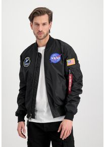 Herren Bomberjacke "Alpha Industries Men - Bomber Jackets MA-1 TT NASA Reversible II", schwarz, Gr. XL, Alpha Industries, Obermaterial/Futter: 100%