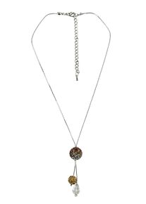 Damen Kette mit Anhänger "Valea", braun, Basic, Collezione Alessandro, Metall, Halsketten, mit Strasskugeln