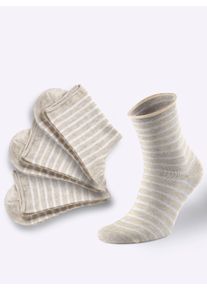 wäschepur WÄSCHEPUR Damen Socken, Gr. 2, beige, 59% Baumwolle, 22% Polyester, 18% Polyamid, 1% Elasthan, Socken