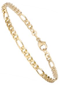 Jobo Damen Armband, Gelbgold 333, gold, Gelbgold 333, Armbänder, Figaroarmband 333 Gold massiv 21 cm