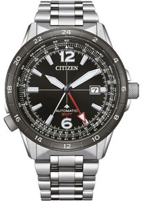 Citizen Herren Automatikuhr "Promaster Mechanical GMT", silber, Armbanduhren, Armbanduhr, Herrenuhr, Edelstahlarmband, bis 20 bar wasserdicht