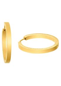 JOOP! JOOP Damen Paar Creolen "2035898", Edelstahl, gold, Edelstahl, Ohrringe