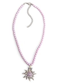 Allgäu Rebell ALLGÄU REBELL Damen Kette mit Anhänger "Trude", lila, Basic, PTFE-Kunststoff, Halsketten, Glasperlenkette