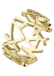 Jobo Damen Fingerring, 58, Gelbgold 585, gelb, Gelbgold 585, Fingerringe, breit 585 Gold