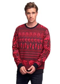 Rusty Neal Herren Sweatshirt, rot, casual, Gr. XXXL, mehrfarbig, 76% Polyester, 22% Viskose, 2% Elasthan, Sweatshirts, mit extravagantem Muster