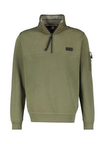 Lerros Herren Sweatshirt "Lerros Troyer in weicher Sweatqualität", grün, Gr. S, 100% Baumwolle, Sweatshirts