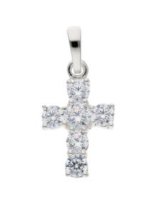 Adelia´s ADELIA ́S Damen Ketten-Anhänger "925 Silber Kreuz Anhänger", mit Zirkonia, Silber 925 (Sterlingsilber), silber, Silber 925 (Sterlingsilber),