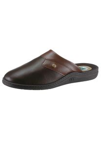 CLASSIC Herren Pantoffel, Gr. 41, braun, Leder, Schuhe
