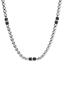 Fossil Damen Edelstahlkette "MENS DRESS, JF03314040", Edelstahl, L: 50cm B: 4mm, schwarz, Edelstahl, B:4mm, Halsketten