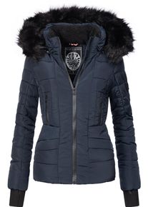 Navahoo Damen Steppjacke "Adele", blau, modisch, Gr. S, kontrastfarbene Details, Obermaterial: 100% Polyester, Futter: 100% Polyester, Wattierung: