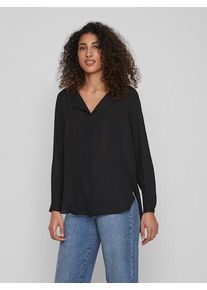 Vila Damen Blusenshirt "VILUCY L/S SHIRT - NOOS", schwarz, modisch, Gr. XS, unifarben, Web, Obermaterial: 100% Polyester, Shirts