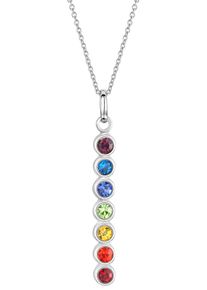 Firetti Damen Kette mit Anhänger "Schmuck Geschenk Silber 925 Halsschmuck Halskette Panzerkette Chakra", Silber 925 (Sterlingsilber), L: 42cm B: 1mm,
