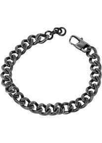 Firetti Armband "Schmuck Geschenk Edelstahl Armschmuck Armkette Panzerkette Vintage", Edelstahl, schwarz, Edelstahl, Armbänder